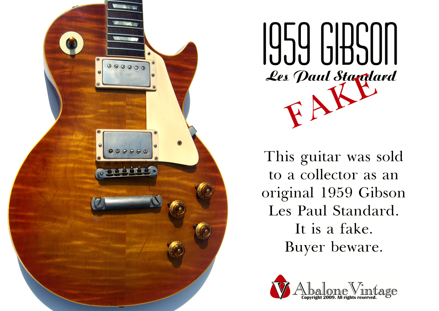 Fake 1959 Gibson Les Paul guitar Forgery replica les paul copy fake replica Gibson guitars hire an expert authentication specialist
